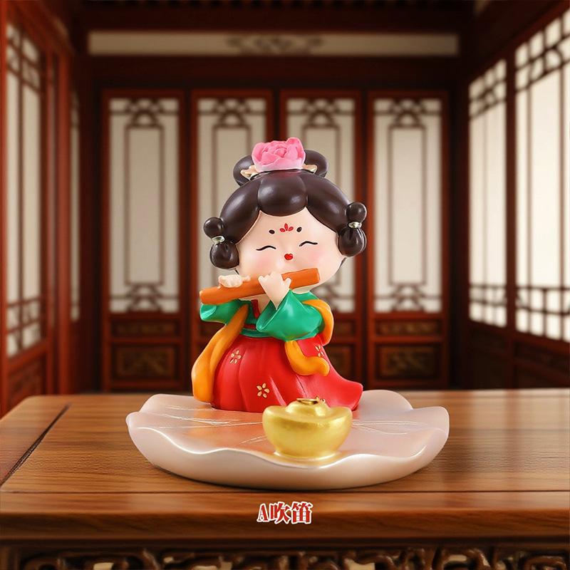 Guochao ancient style Tang Xiaohuan picturesque mobile phone holder lazy drama chasing artifact desktop small ornament holiday gift