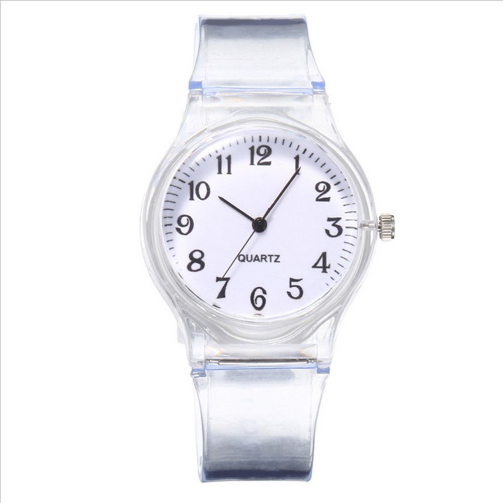 Women Transparent Silicone Wristwatch Student Clock Jelly Quartz Watch Candy Wrist Watch