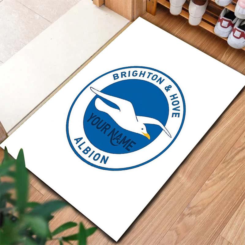 Brighton Hove Albion Custom Name Carpet Rug For Living Room Bedroom Home Sofa Decoration Kids Play Nonslip Floor Mat
