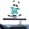 Автомобильный скейтборд медведь украшение маленькая мультяшная фигурка скейтбордиста для приборной панели автомобиля автомобильная отделка клей для дорожного путешествия веселье для