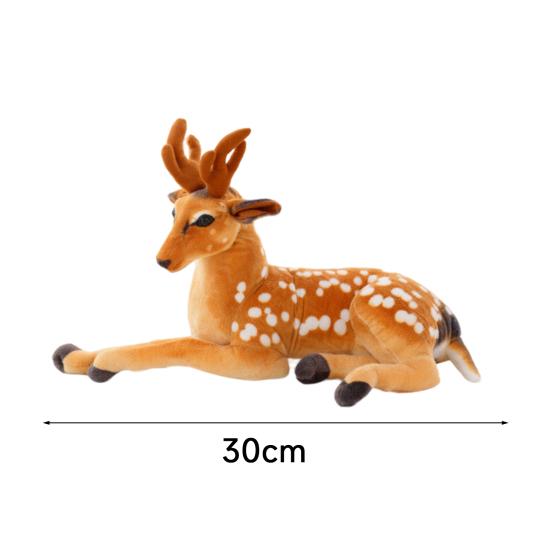 Плюшевая игрушка Олень Мягкая набивка ПП-хлопком Имитация животного Кукла Рождество