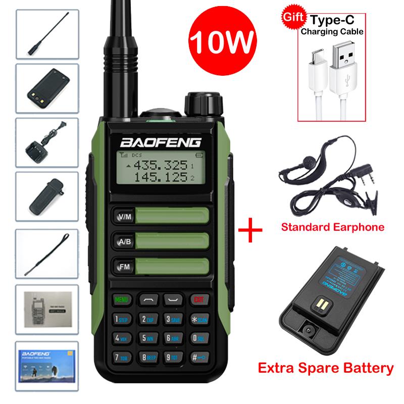 BaoFeng UV-16 Max 10W Type-C Walkie Talkie IP68 Two Way Radio UHF VHF Dual Band Radio Upgraded of UV16 UV17 Plus UV82 Pro