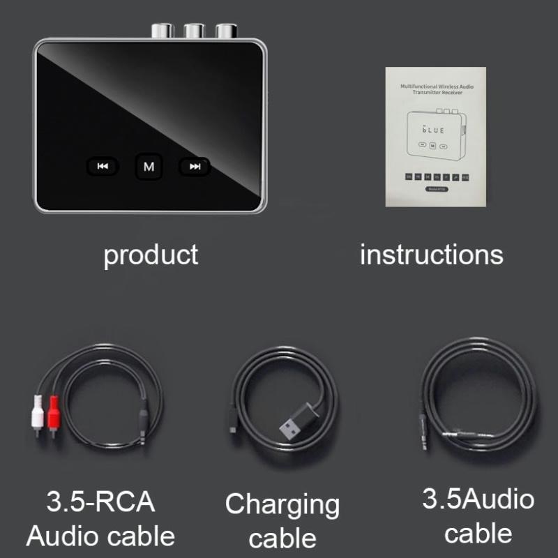 Цифровой дисплей высокой четкости Bluetooth 5.4 Передатчик Приемник Оптический вход Коаксиальный 3.5 RCA Вход U Disk TF Card