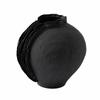 Handmade Matte Black Ceramic Vase Modern Freestanding Flower Hand-Formed