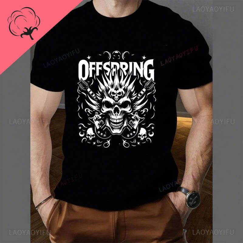 Футболка The Offspring Тур Бразилия Supercharged 2025 Панк-группа Camiseta Camisa Печатная футболка Хлопок Винтаж Круглый вырез Уличная одежда Рубашка