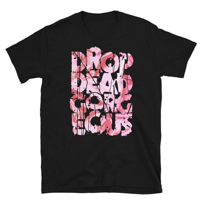 Футболка унисекс с надписью Drop Dead Gorgeous Pink Stacked Logo Post Hardcore Band