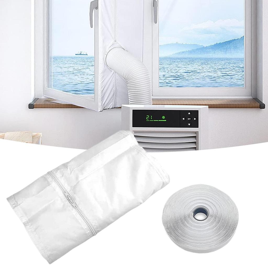 Portable AC Window Vent Kit Mobile Air-Conditioning Casement Window Seal Kit No-Drill Appliance Exhaust Ventilation Attachment