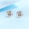 D Color 0.5 Carat D Color Moissanite Silver S925 Stud Earrings Platinum Plated High Quality Jewelry Exquisite Gift For Birthday