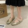Soft Slippers Women Outer Wear Baotou Half Slippers Sandals Women Mary Jane One Foot Stirrup Flat Bottom Silver Fairy