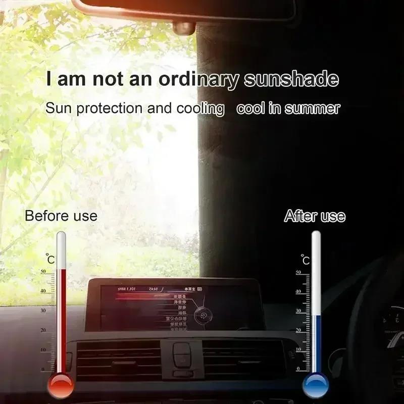 Car Windshield Snow Sun Shade Waterproof Protector Front Windscreen Cover Summer and Winter Dual-purpose Sunshade Snow ShiledWindshield Sunshades 1