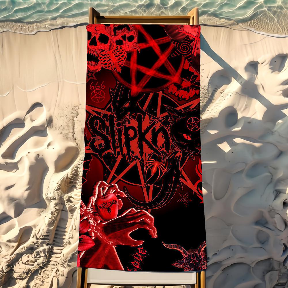 Rock Band S-Slipknot Полотенце Пляжное Полотенце Дорожное Легкое Приятное для Кожи Для Бассейна Пляжа Кемпинга Круиза Лето