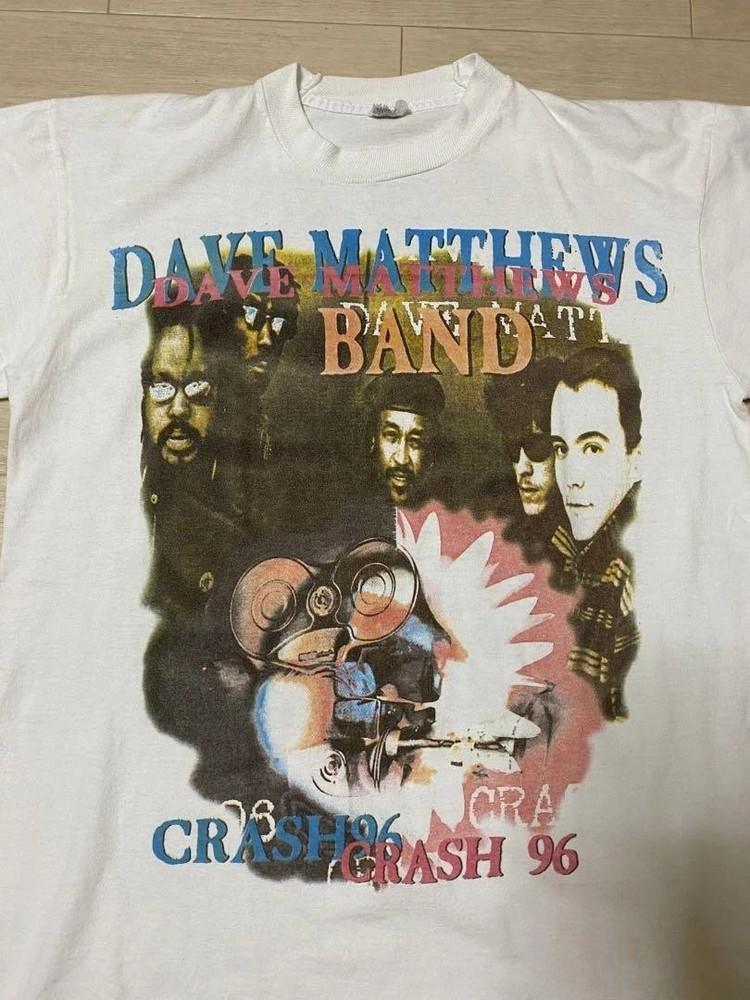Футболка унисекс в ретро-стиле 90-х группы Dave Matthews, белая, базовая, с принтом Crash 96 Tour