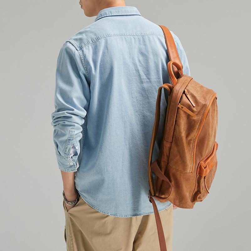 Мужская рубашка из стираного денима в стиле ретро с длинным рукавом - весенняя повседневная однотонная рубашка с тонкими лацканами