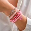 European & American Sweet Style Acrylic Beaded Bracelet Set with Cute Strawberry and Soft Clay Accents