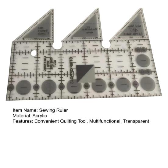 Двойная полоска лоскутный линейка прозрачный акриловый измерительный инструмент угол 45 градусов шаблон для лоскутного шитья линейка для шитья вязания крючком вышивки рукоделия