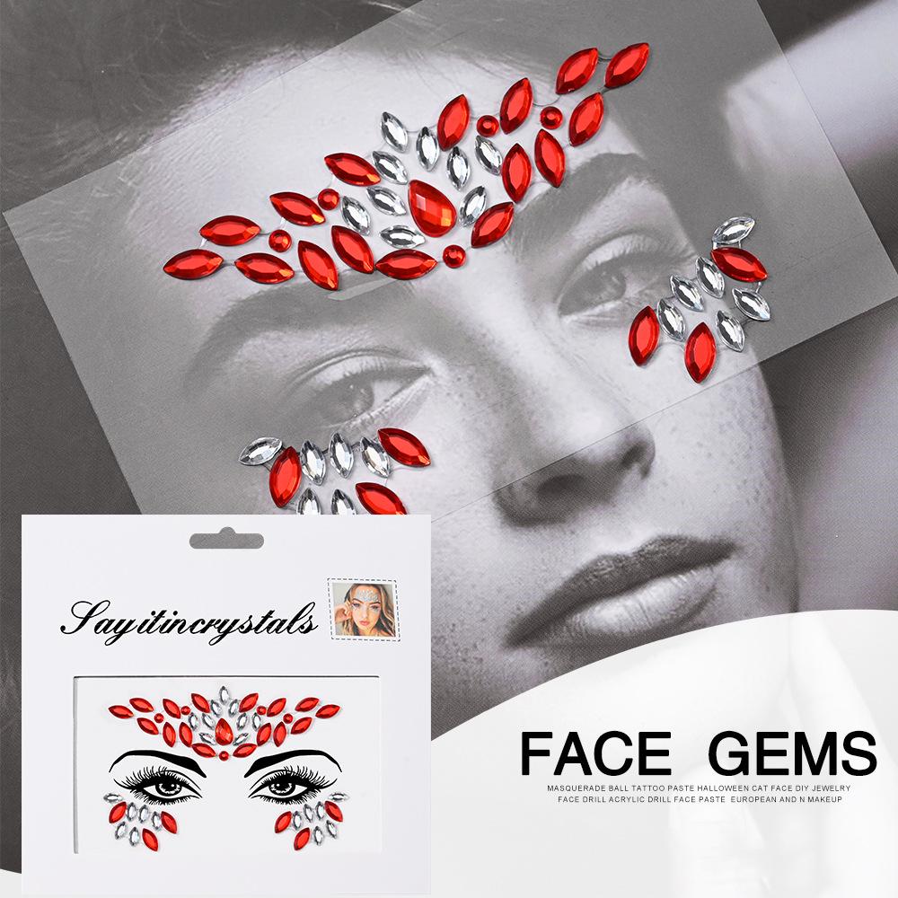 Экологичные Маскарадные Акриловые Наклейки С Бриллиантами