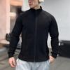 Мужской Тяжелый Двусторонний Теплосберегающий Приталенный Базовый Слой на Молнии с Длинным Рукавом Высокой Эластичности для Фитнеса Осень/Зима.