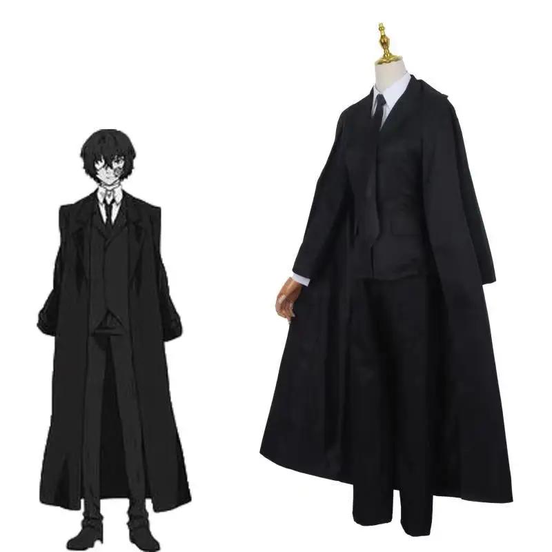 Bungou Stray Dogs Накахара Чуя Косплей Аниме Мужской Костюм Парик Шляпа Перчатка Куртка Брюки Женский Костюм Дазая