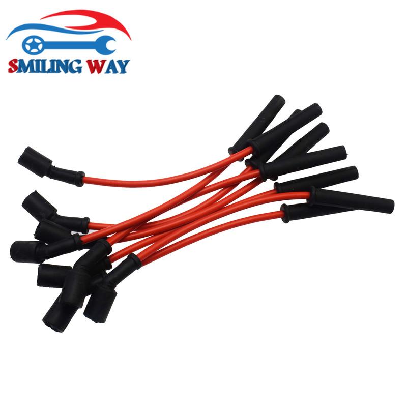 LS Spark Plug Wires Cable Wire Set For Chevrolet Camaro Corvette & Pontiac GTO Firebird 5.7L V8 LS1 LS2 LS3 LS6 1997-2004