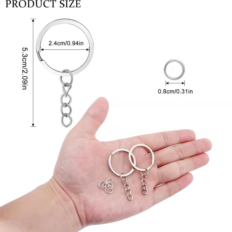 20/48cs/Lot Keychain Open Jump Rings Jewelry Making Accessories Kits for DIY Key Chain Key Ring Pendants