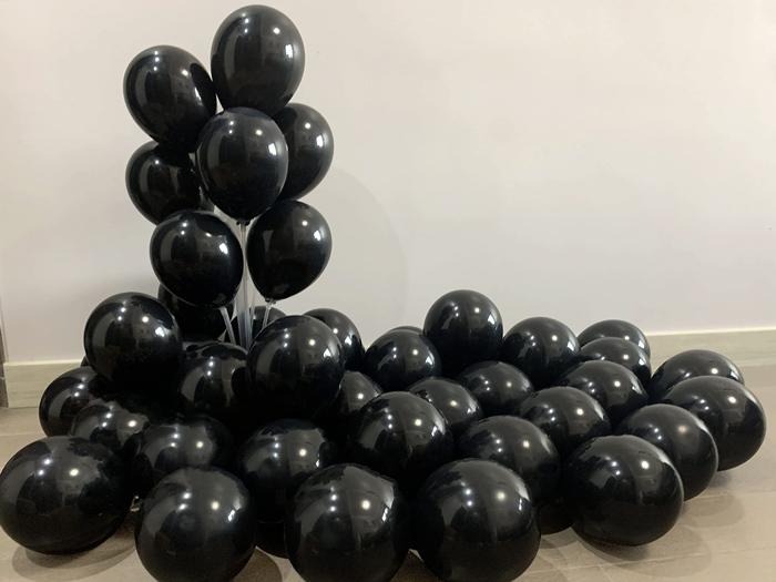 100Szt Balony Lateksowe Czarne Duże 30Cm Urodzinowe