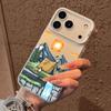 Чехол для телефона с горным граффити для iPhone 17 16 15 14 13 12 11 Pro Max Air Матовый Лазерный Аврора Ударопрочный Funda
