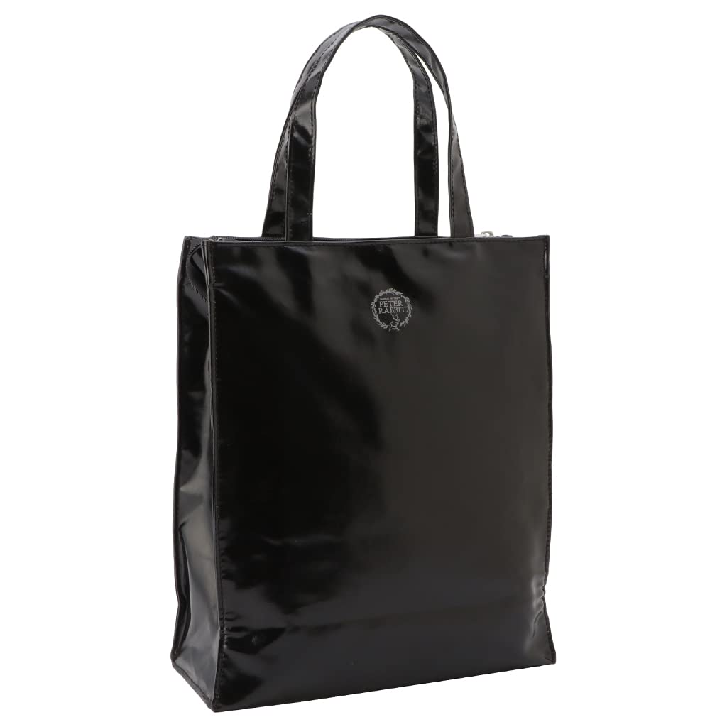 Yubi Peter Rabbit™ Tote Bag [Women's A4 Size Tote Bag, Cute, Water-Repellent, Lightweight, Medium Size] 0625 Black