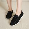 Sport Women Flats Shoes 2024 New Trend Black Platform Suede Loafers Shoe Casual Ladies Walking Non Slip Chaussure Femme