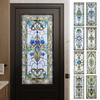 Приватная оконная пленка в винтажном стиле витража, статическая оконная пленка, декоративная наклейка на стекло для шкафа, ванной комнаты, кухни, дверной панели