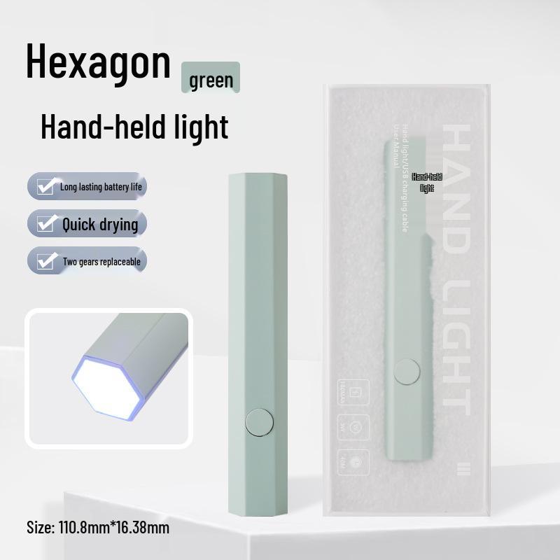 Nail Salon Quick-Dry Handheld UV Lamp: Fast-Curing, Non-Darkening Light for Wearable Nails