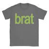 Charli XCX Brat Album T-Shirt for Men  Humorous Pure Cotton Tees O Neck Short Sleeve T Shirt Printing Tops