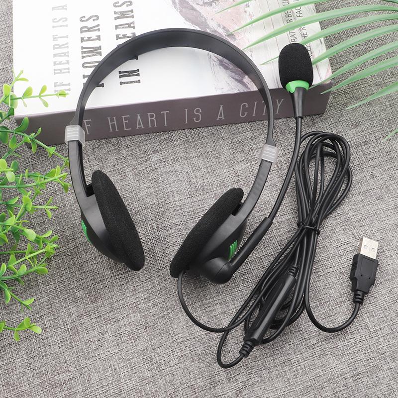 Универсальная игровая и музыкальная гарнитура с оголовьем, проводная, USB