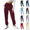 Women's Fashion Sport Solid Color Drawstring Pocket Casual Sweatpants Pants