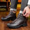 Брендовые зимние мужские ботинки для снега, теплые плюшевые мужские ботинки, водонепроницаемые кожаные ботинки для бега на открытом воздухе, нескользящие мужские ботинки для походов Sneakerst6