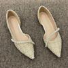 Korean Version Shallow Mouth Spike Low Heel Bridal Shoes 2024 New Fashion All-match Solid Color Wedding Womens Shoes Summertime