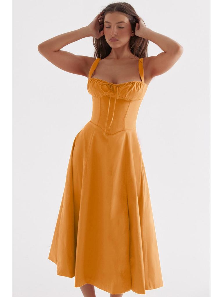 2026 Элегантное французское летнее платье-слинг высокого класса для женщин