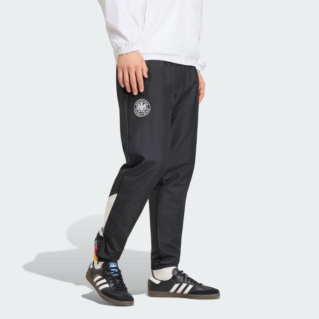adidas Мужские вязаные спортивные штаны черные с умеренной манжетой