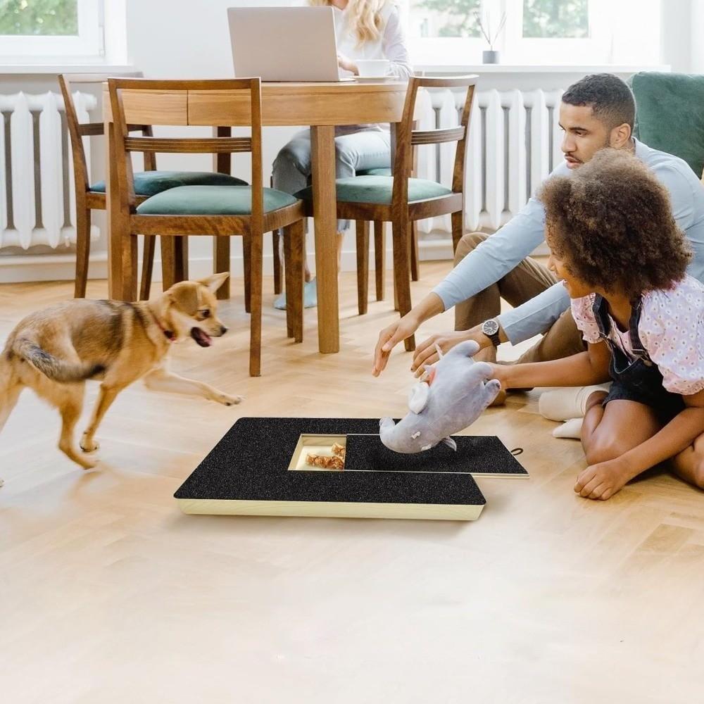 Wooden Dog Scratching Board Pull-Out Dog Scratch Pad Play Grab Board Pet Scratching Board  Paw Care