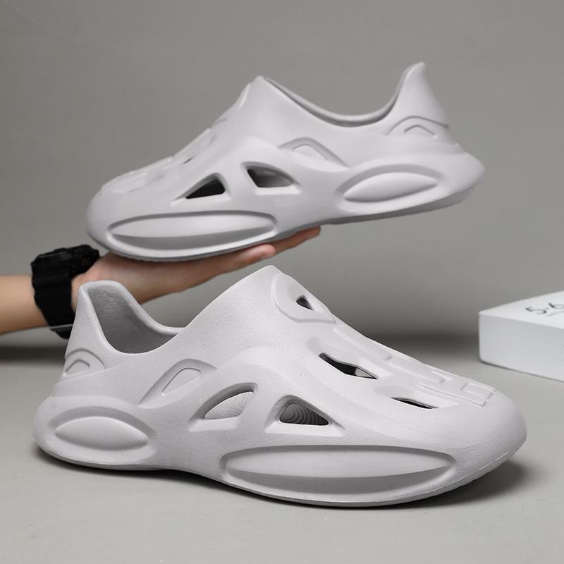 Летние мужские сандалии, легкие тапочки из ЭВА, модная садовая обувь для пар, повседневная пляжная обувь, кроссовки для прогулок