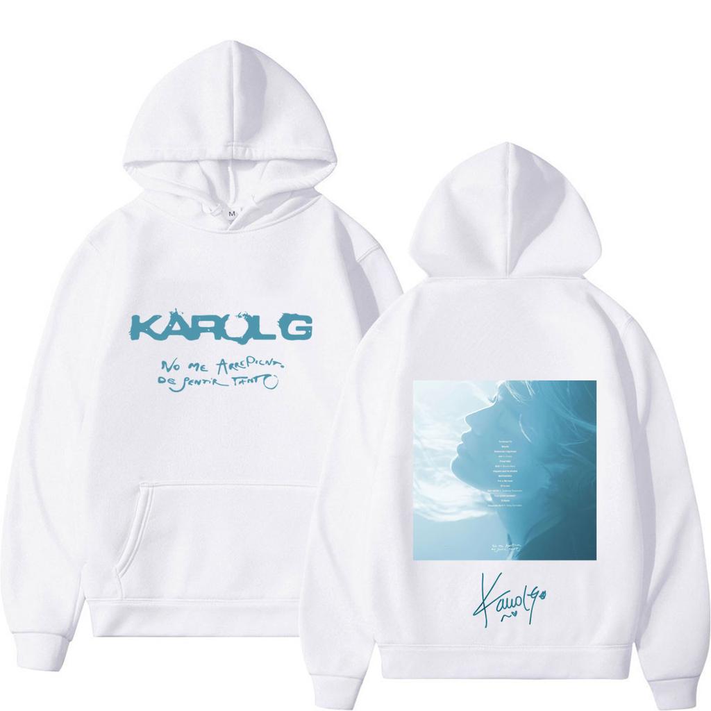 Karol G Album No Me Arrepiento De Sentir Tanto 2026 Hoodie Unisex Vintage Fashion Pullover Winter Loose Casual Sweatshirts