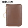 Women's Simple Fashion Wallet Pu Leather Short Purse Zipper Coin Purse Small Metal Ring Bag Key Wallet