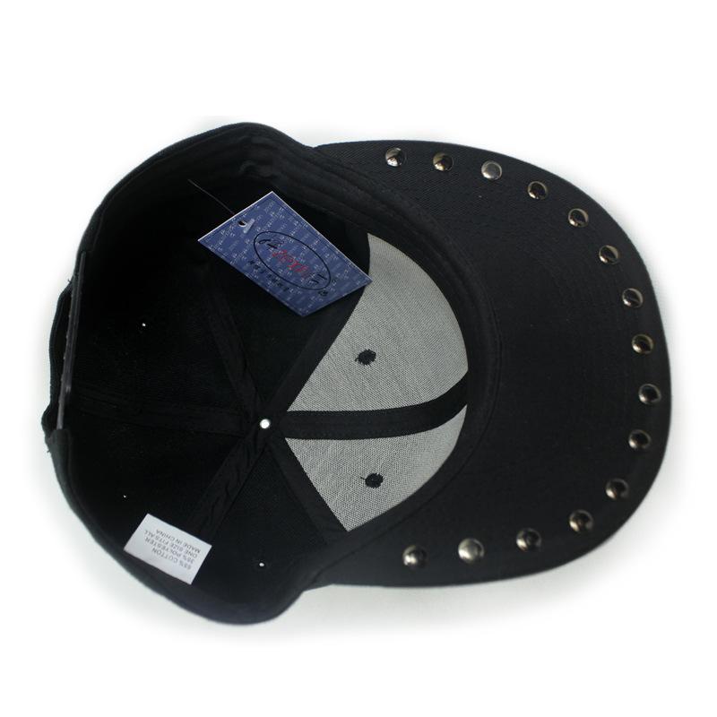 Мужские Шапки Хип-Хоп Snapback Модные Заклепки Бейсболки Уличные Танцы Модная Мужская и Женская Плоская Кепка