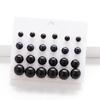 12 Pairs Ear Studs Faux Pearl Different Sizes Smooth Anti-allergy Lightweight Exquisite Ear Decoration Jewelry Prom Party Bride Stud Earrrings