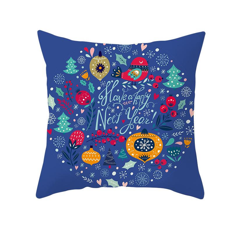 Персиковая кожа Рождественский принт Наволочка Мультяшное животное Дом Диван Подушка Чехол Прикроватная Спальня Подушка