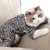 Cat Dog Recovery Suit Leopard Print Pet Care Clothes Kitten Weaning Suit High Elastic Pet Surgery After Recovery Care Clothing