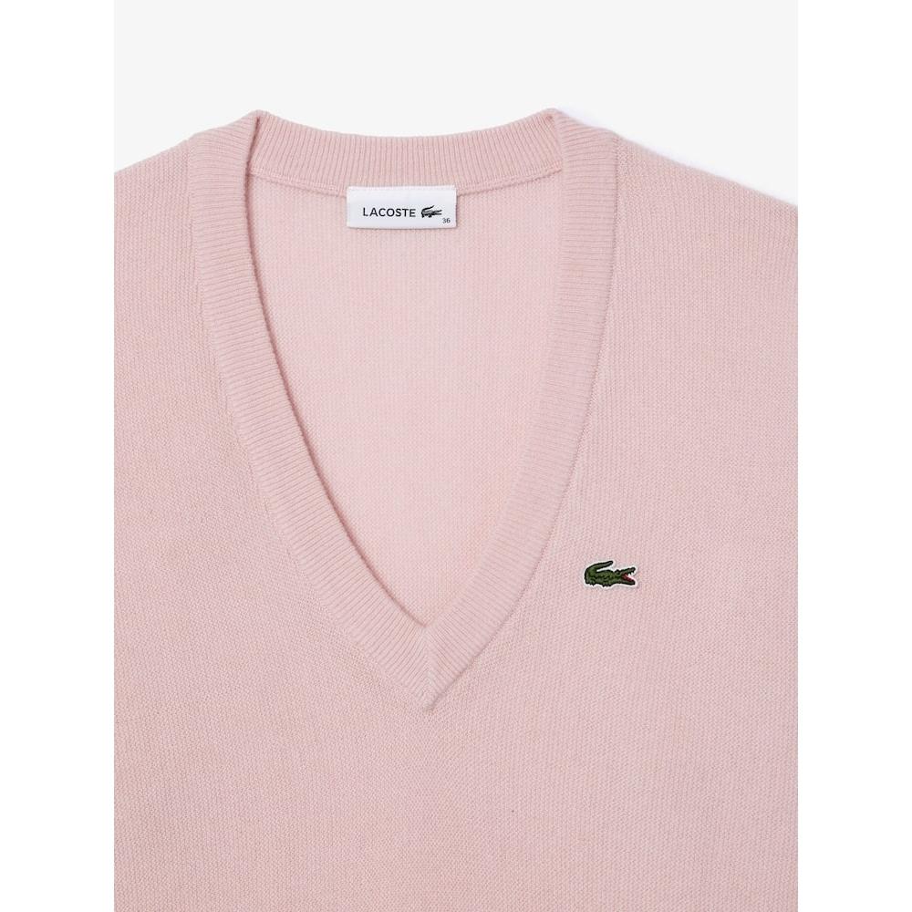 Lacoste Women S Ring SlingS V Neck Sweater Af9554 54n Ady q2nAf9554 54nAdy