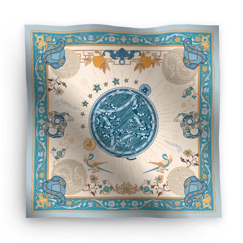 Wanshili Double-Sided Printed Square Scarf