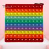1/3Pcs Popping Bubble Rainbow Hundreds Chart Kids Number 100 Counting Sensory Toy Stress Relief Square Silicone Number Board Kids Teachers Math