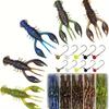 Ned Rig Fishing Kit with Soft Plastic Worms, Swimbait, Minnow, Crawfish, Shroom Baits - PVC Lures for Bass, Trout, Pike - Assorted Colors, Multi-Pack
