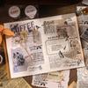 PET-лента Journamm Vintage Letters - 50 мм x 3 м, Водонепроницаемая, с цветочными и буквенными узорами для DIY-поделок